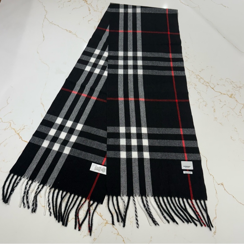 Burberry Black Cashmere Scarf
